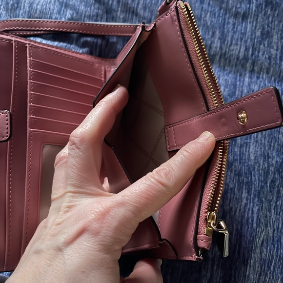 Pink Michael Kors Jet Set Double Zip Wristlet Phone Wallet - Picture 6 of 7